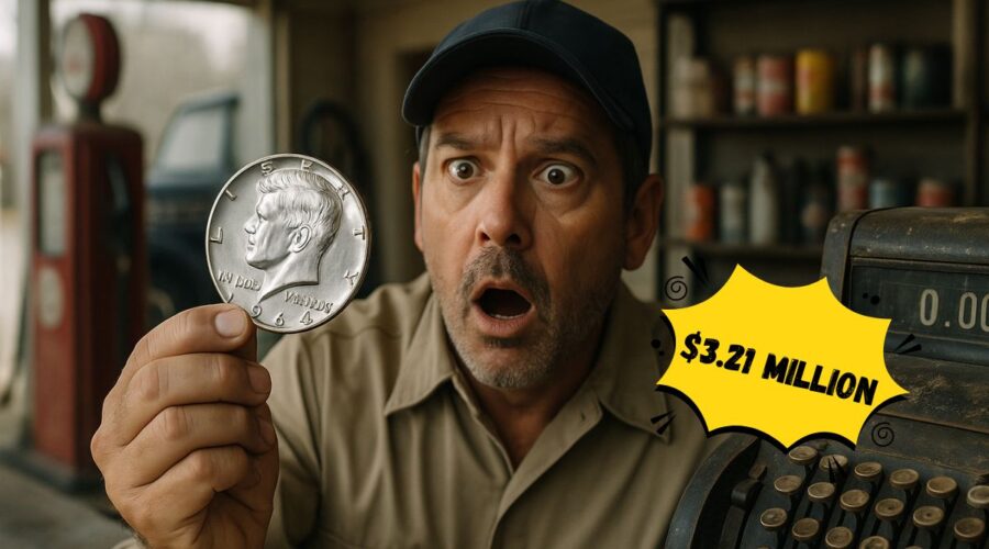 Gas Station Owner Stunned by Discovery of Rare $3.21 Million Kennedy Half Dollar