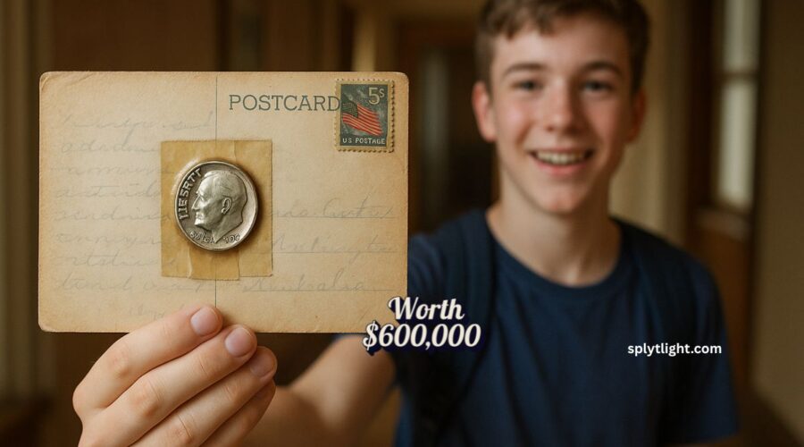 Teen Discovers Rare Roosevelt Dime Taped To Postcard — Valued At A Shocking $600,000!